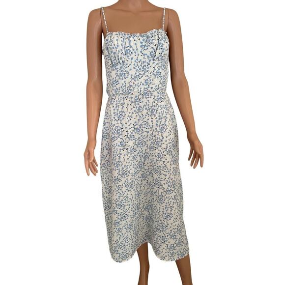 Juniors' Speechless Side Slit Maxi Dress floral print blue/white corset top SZ M - Picture 2 of 8